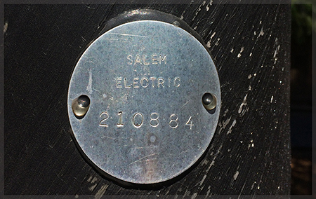 Salem electric pole tag